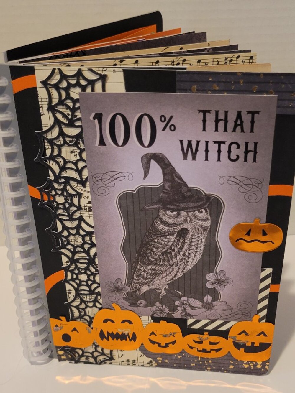 Junk Journal Halloween Altered Notebook Handmade with Ephemera